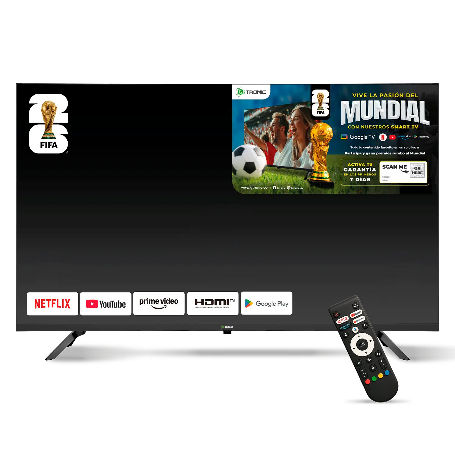 GTRONIC TV DE 32" SMART LED 4K