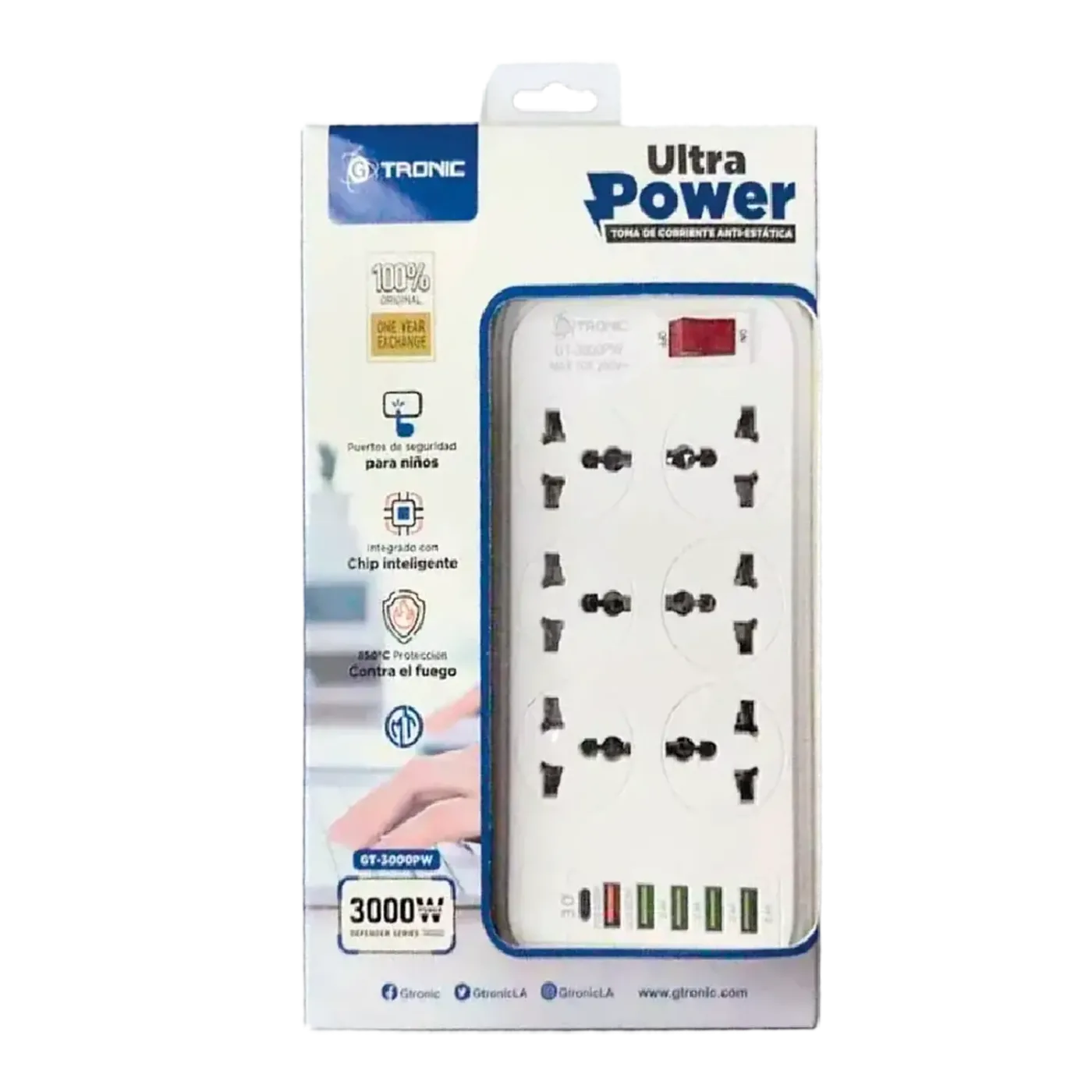 GTRONIC EXTENSION ULTRA POWER 6+3 USB
