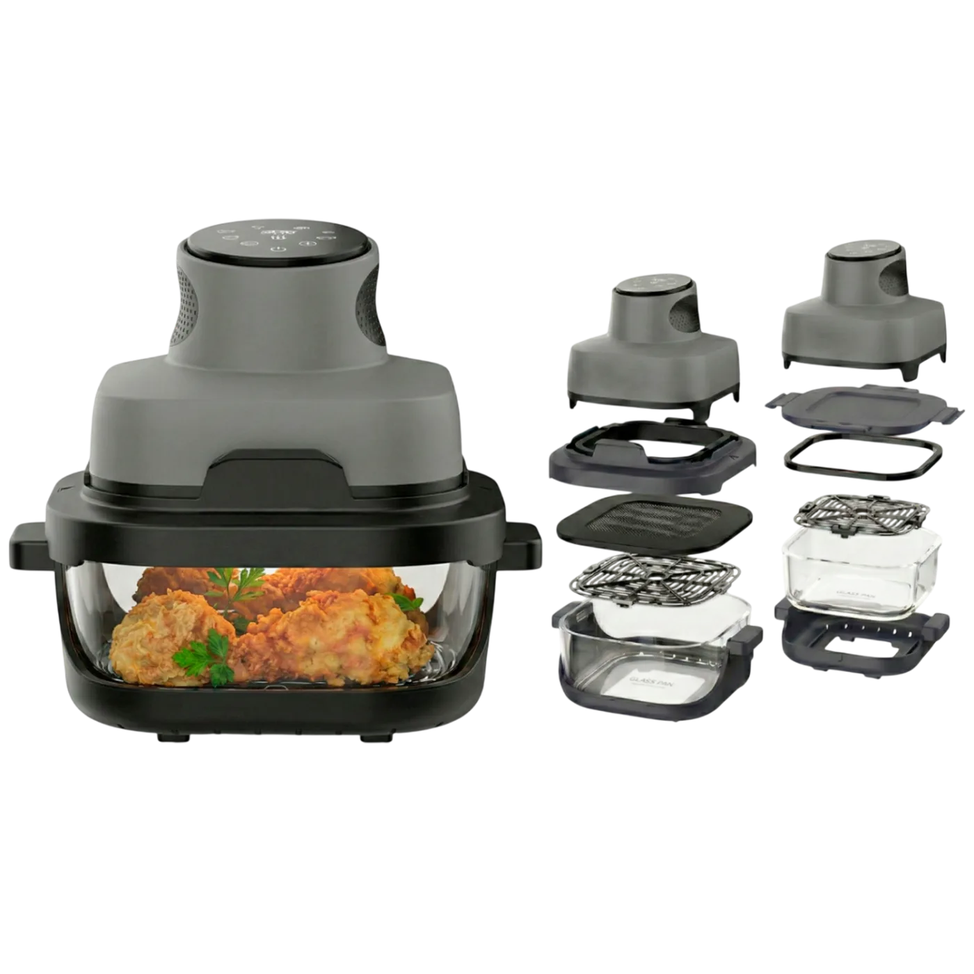 GTRONIC AIR FRYER HONOR GLASS 1550W