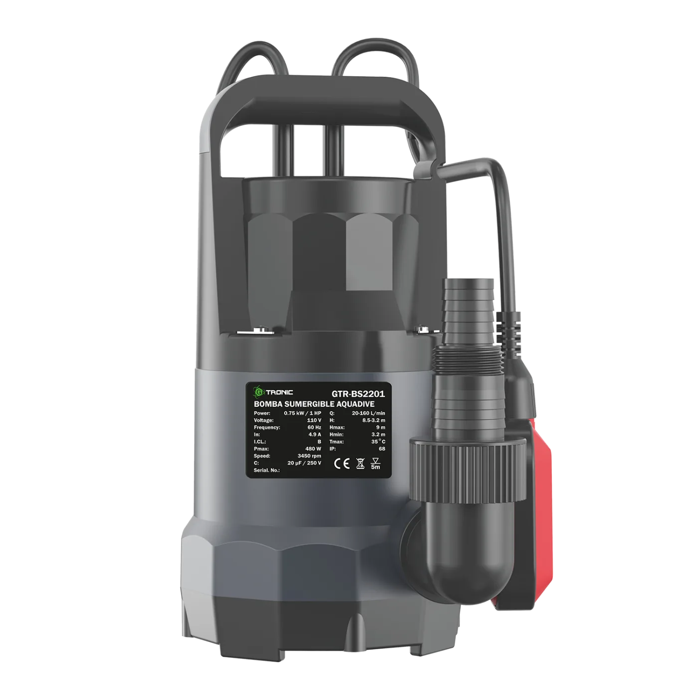 BOMBA SUMERGIBLE GTRONIC AQUADIVE 1HP