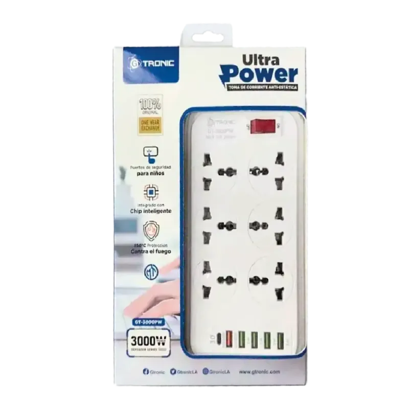 GTRONIC EXTENSION ULTRA POWER 6+3 USB